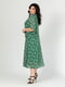 Зеленое шифоновое платье в цветочный принт | 6817057 | фото 5
