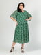 Зеленое шифоновое платье в цветочный принт | 6817057 | фото 7