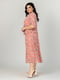Персиковое шифоновое платье в цветочный принт | 6817058 | фото 5