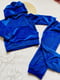 Синій велюровий костюм | 6817171 | фото 2