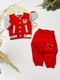 Червоний костюм: кофта на кнопках, штани | 6817185 | фото 2