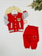 Червоний костюм: кофта на кнопках, штани | 6817185 | фото 7