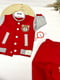 Червоний костюм: кофта на кнопках, штани | 6817185 | фото 8