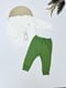 Біло-зелений утеплений костюм | 6817193 | фото 2