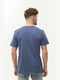 Приталена синя футболка з круглим вирізом | 6819618 | фото 2