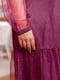 Сукня А-силуету кольору фуксії з блискітками | 6819663 | фото 2