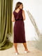 Мінімалістична сукня прямого крою кольору марсала | 6819669 | фото 2