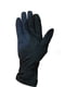 Чорні рукавиці на флісі з логотипом бренду | 6817274 | фото 2