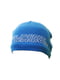 Вязаная голубая шапка с фирменной надписью | 6817277 | фото 2
