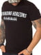 Бавовняна чорна футболка з принтом | 6817287 | фото 2
