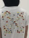 Хлопковая белая футболка с цветочным принтом | 6817319 | фото 4