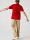 Червона футболка-поло із нашитим логотипом бренду | 6817327 | фото 3
