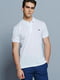 Біла футболка-поло з нашитим логотипом бренду | 6817328 | фото 3