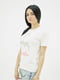 Бавовняна біла футболка з принтом | 6817353 | фото 2