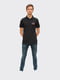 Чорна футболка-поло з логотипом бренду | 6817355 | фото 6