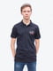 Темно-синя футболка-поло з логотипом бренду | 6817356 | фото 2