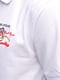 Біла футболка-поло з логотипом бренду | 6817357 | фото 5