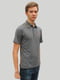 Сіра футболка-поло з технологією Dry Fit | 6817359 | фото 3