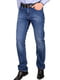 Синие прямые джинсы средней посадки | 6817384 | фото 3