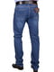 Синие прямые джинсы средней посадки | 6817384 | фото 5