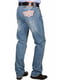 Голубые прямые джинсы средней посадки | 6817385 | фото 4