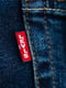 Синие прямые джинсы средней посадки | 6817386 | фото 5