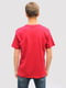 Хлопковая бордовая футболка с принтом | 6817389 | фото 3