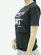 Хлопковая черная футболка с принтом | 6817428 | фото 2