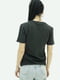 Хлопковая черная футболка с принтом | 6817428 | фото 3