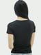 Бавовняна чорна футболка з принтом | 6817430 | фото 3