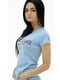 Бавовняна блакитна футболка з принтом | 6817464 | фото 2