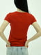 Бавовняна червона футболка з принтом | 6817465 | фото 4