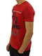 Хлопковая красная футболка с принтом | 6817468 | фото 2
