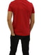 Хлопковая красная футболка с принтом | 6817468 | фото 3