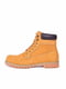 Кожаные желтые ботинки с меховой подкладкой | 6817477 | фото 3