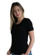Бавовняна чорна футболка з фірмовою вишивкою | 6817512 | фото 2