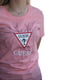 Бавовняна рожева футболка з фірмовим принтом та стразами | 6817515 | фото 4