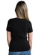 Бавовняна чорна футболка з фірмовою вишивкою | 6817516 | фото 3