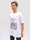 Хлопковая белая футболка с принтом | 6817552 | фото 2