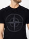 Бавовняна чорна футболка з принтом | 6817575 | фото 3