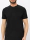 Хлопковая черная футболка с фирменной вышивкой | 6817577