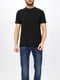 Бавовняна чорна футболка з фірмовою вишивкою | 6817577 | фото 2