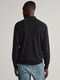 Черный свитер с воротником на молнии и лого | 6817591 | фото 3