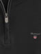 Чорний светр з коміром на блискавці та лого | 6817591 | фото 4