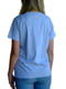 Бавовняна блакитна футболка з фірмовим написом | 6817604 | фото 3
