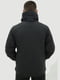 Чорна курточка з коміром-стійкою та прихованим капюшоном | 6817607 | фото 2