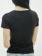 Бавовняна чорна футболка з фірмовим принтом | 6817621 | фото 3