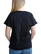 Бавовняна чорна футболка з фірмовим написом | 6817625 | фото 4