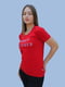 Бавовняна червона футболка з фірмовим написом | 6817630 | фото 2