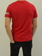 Хлопковая красная футболка с принтом | 6817663 | фото 3